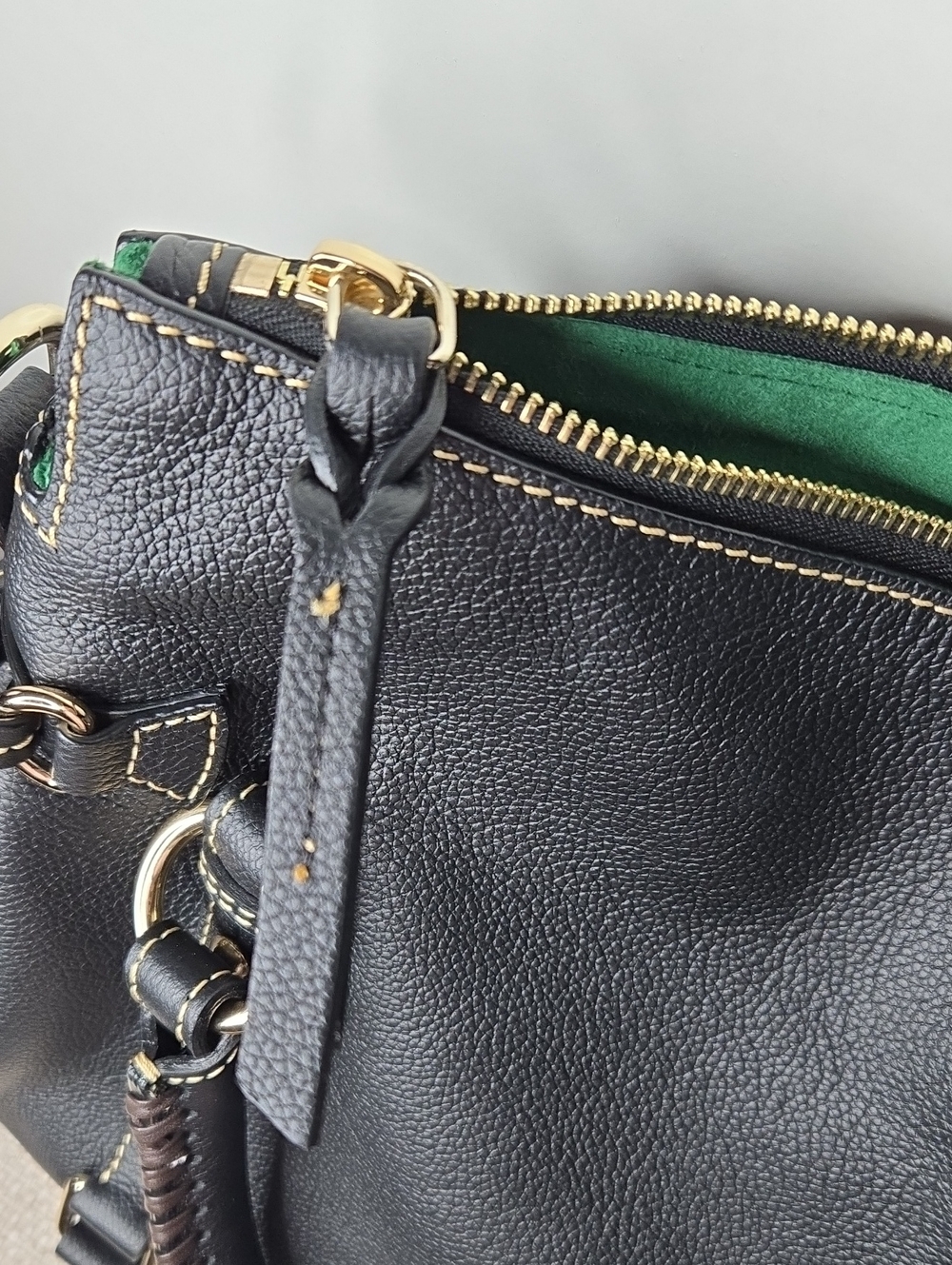 Dooney & Bourke Florentine Leather Satchel Black NWOT - Picture 9 of 11